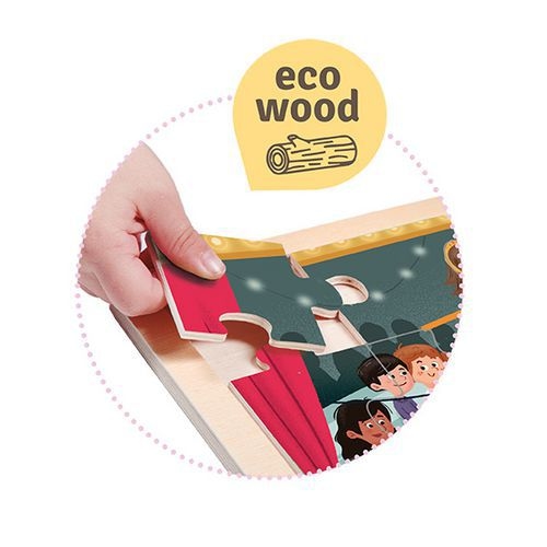Lot de 4 puzzles 'Les loisirs' de 24 pièces en bois. - Image 3