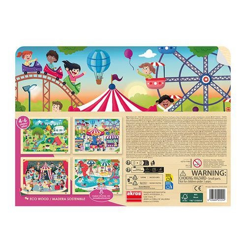 Lot de 4 puzzles 'Les loisirs' de 24 pièces en bois. - Image 4