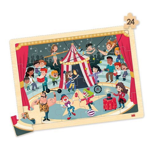 Lot de 4 puzzles 'Les loisirs' de 24 pièces en bois. - Image 6