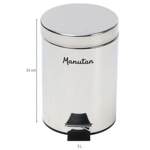 Poubelle sanitaire Inox à pédale Manutan - Manutan Expert - Image 4