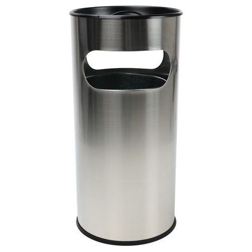 Poubelle-cendrier en Inox avec ouverture - 30 L ou 50 L - Manutan Expert - Image 7