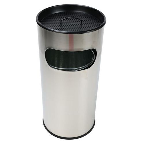 Poubelle-cendrier en Inox avec ouverture - 30 L ou 50 L - Manutan Expert - Image 8