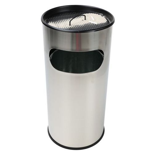 Poubelle-cendrier en Inox avec ouverture - 30 L ou 50 L - Manutan Expert - Image 6