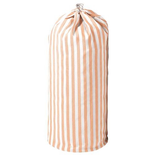 Sac à linge forme marin à fond rond - Modèle 805 - Rayé blanc orange - Image principale