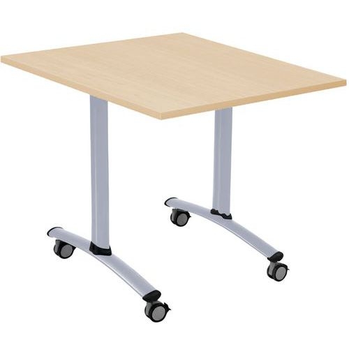 Table carrée plateau mélaminé pivotant Axe - Manutan Expert - Image 7
