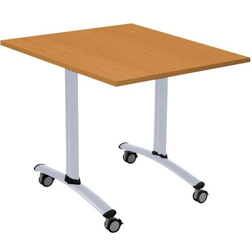 Table carrée plateau mélaminé pivotant Axe - Manutan Expert - Image 8