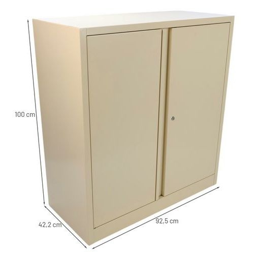 Armoire monobloc à porte battante compacte - H 100 cm - Manutan Expert - Image 9
