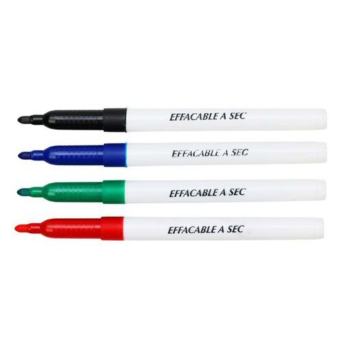Sachet 4 feutres effaçables à sec Pichon - Image 2