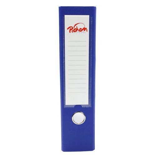 Classeur à levier plastique A4 dos: 75mm avec œillets de blocage et porte-étiquettes - Bleu - Image 2