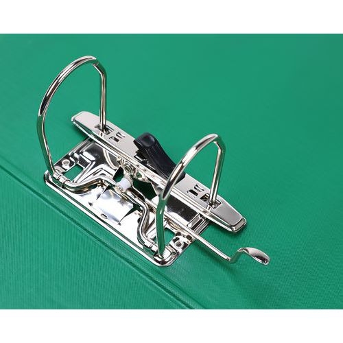 Classeur à levier plastique A4 dos: 75mm avec œillets de blocage et porte-étiquettes - Vert - Image 7