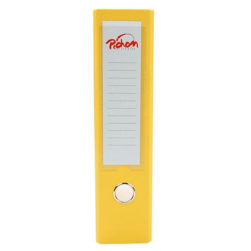 Classeur à levier plastique A4 dos: 75mm avec œillets de blocage et porte-étiquettes - Jaune - Image 7