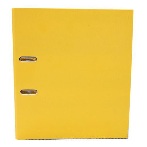 Classeur à levier plastique A4 dos: 75mm avec œillets de blocage et porte-étiquettes - Jaune - Image 3