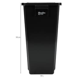Collecteur tri sélectif sans couvercle noir 60 L - Image 2