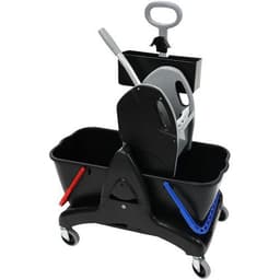 Chariot de lavage 2 x 15 L avec bac produit Presse et Poignée latérale - Image 10