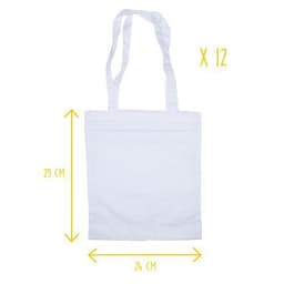 Sac shopping enfant en coton naturel 28.5x24cm - Image principale