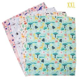 Coupon tissu 45,5x55 imprimés animaux (lot de 4) - Image principale