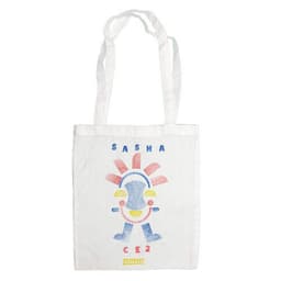 Sac shopping enfant en coton naturel 28.5x24cm - Image 2