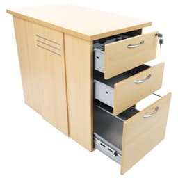 Caisson hauteur bureau Quatuor profondeur 60 cm Hêtre/alu Hêtre - Image 5