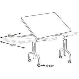Tablette latérale fixe pour table Déméter - gris 9006 - Image 3