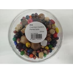 Boîte 220 g perles bois, formes et couleurs assorties - Image principale