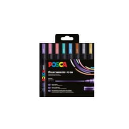 Boite de 8 marqueurs couleurs métallisées Posca pointe moyenne conique 2.5 mm - Image principale