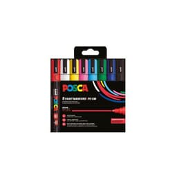 Boîte 8 marqueurs Posca assortis, pointe conique moyenne 2.5 mm - Image principale