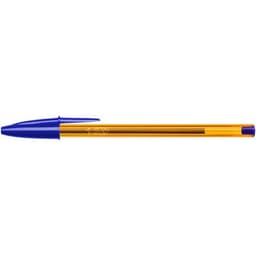 Stylo bille Bic Cristal orange nouvelle pointe fine  - bleu - Image 2