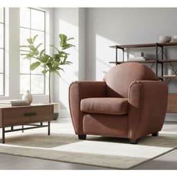 Fauteuil West enduit PVC non feu brun - Image 4