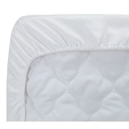 Lot 10 draps housse polycoton 60 x 120 cm Blanc - Image 2