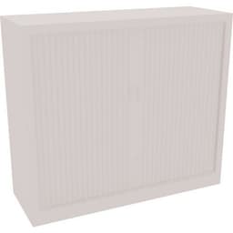 Armoire métal à rideaux H.105cm blanc - Image principale