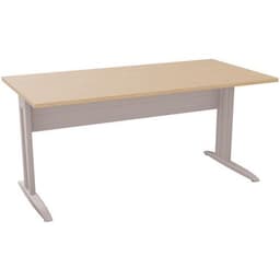 Bureau droit L.160 cm chêne/alu Idol - Image principale