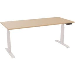 Bureau motorisé L180xP80 ép.25mm chêne clair/blanc - Image principale