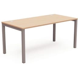 Bureau droit L.160cm chêne/alu Arial - Image principale