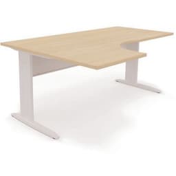 Plan compact 160X80X120 cm retour gauche blanc/chêne clair - Image principale
