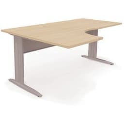 Plan compact 180X80X120 cm retour gauche gris/chêne clair - Image principale