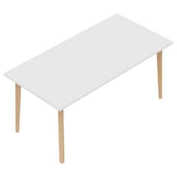 Table pieds arche 160x80 cm avec plateau blanc - Image 2