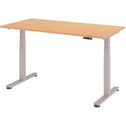 Bureau électrique mémoire 160 x 80 cm Hêtre - Image principale
