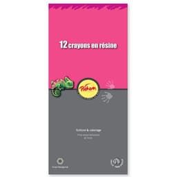 Etui de 12 crayons couleurs 18 cm résine Pichon - Image 2