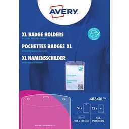 Pochettes badge A6 avec feuilles - Image principale