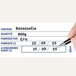 300 Etiquettes traçaoeilité alimentaire pré-imprimée 98x40mm - Image 3