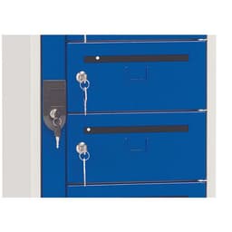 Armoire à courrier 10 cases Serrure à clé Bleu - Image 4