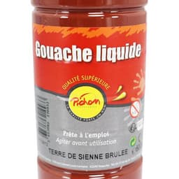 Flacon gouache liquide 500 ml pichon avec bec verseur - sienne brûlée - Image 2