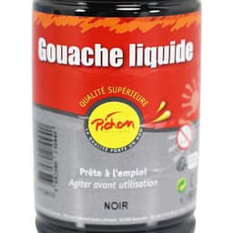 Flacon gouache liquide 500 ml pichon avec bec verseur - noir - Image 3
