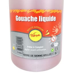 Flacon 2 litres gouache pichon avec bec verseur - sienne brûlée - Image 4