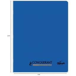 Cahier polypropylène 90g 96 pages seyes 17x22 cm   - bleu - Image 2