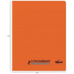 Cahier polypropylène 90g 96 pages seyes 17x22 cm - orange - Image 2