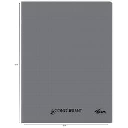 Cahier polypropylène 90g 96 pages seyes 24x32 cm - gris - Image 3