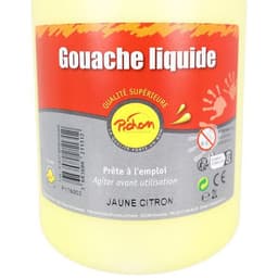 Flacon 2 litres gouache pichon avec bec verseur - jaune citron - Image 6