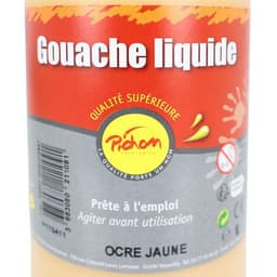 Flacon 1 litre gouache pichon avec bec verseur - ocre jaune - Image 2