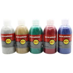 Assortiment 5 flacons 250ml gel pailleté Pichon - Image principale